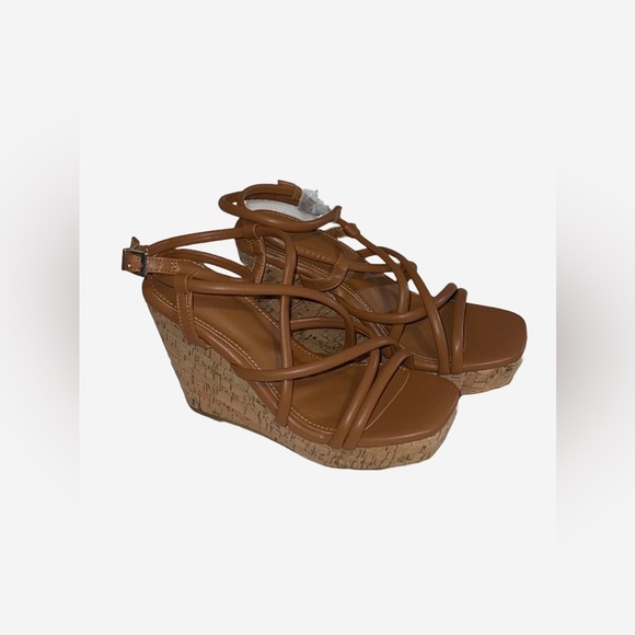 FINAL MARKDOWN Coutgo Womens Wedge Cork Platform Espadrilles, Brown, 6.5 NWT - Picture 3 of 12